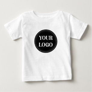 Elegant, Minimalist & Sleek Black QR Code Logo Baby T-Shirt