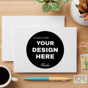 Elegant, Minimalist & Sleek Black QR Code Logo  Envelope