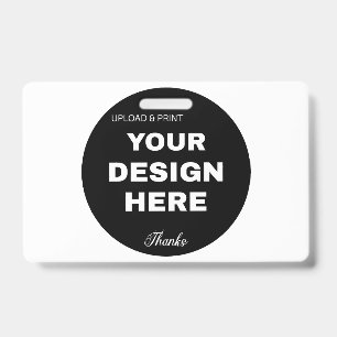 Elegant, Minimalist & Sleek Black QR Code Logo ID Badge