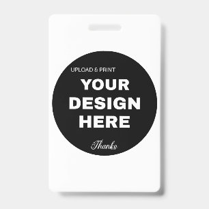Elegant, Minimalist & Sleek Black QR Code Logo ID Badge