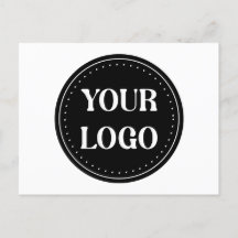 Elegant, Minimalist &amp; Sleek Black QR Code Logo  Invitation Postcard