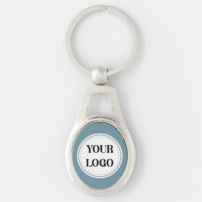 Elegant, Minimalist & Sleek Black QR Code Logo  Key Ring (Front)
