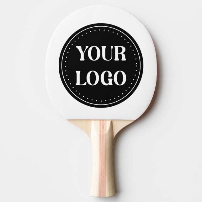Elegant, Minimalist & Sleek Black QR Code Logo  Ping Pong Paddle (Front)