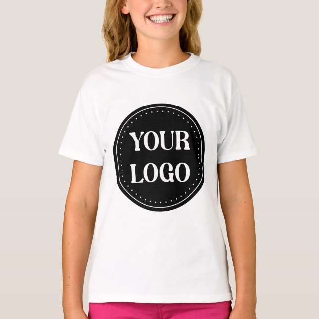 Elegant, Minimalist & Sleek Black QR Code Logo  T-Shirt (Front)