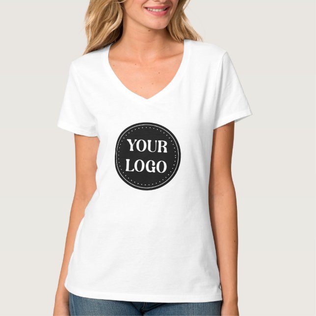 Elegant, Minimalist & Sleek Black QR Code Logo  T-Shirt (Front)