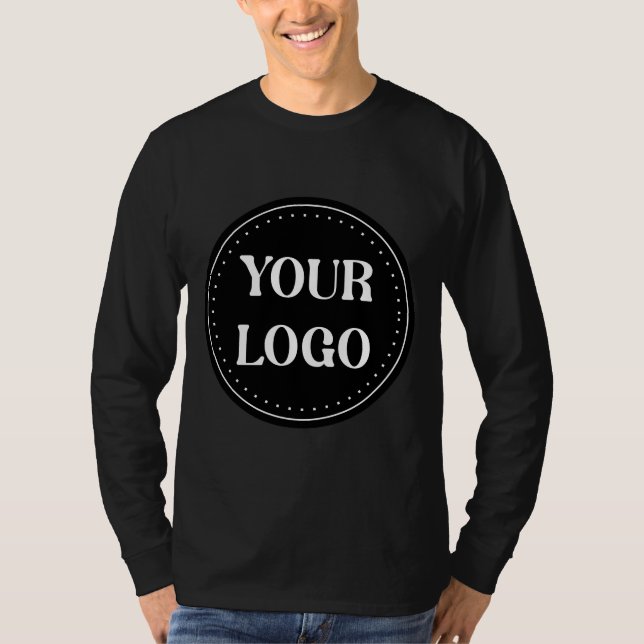 Elegant, Minimalist & Sleek Black QR Code Logo  T-Shirt (Front)