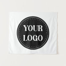Elegant, Minimalist &amp; Sleek Black QR Code Logo  Tapestry