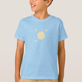 Elegant Minimalist Solar System  Planets and Stars T-Shirt