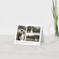 Elegant Minimalist Stylish Wedding Photo Folded