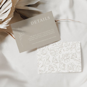 Elegant Minimalist Taupe & Ivory Detail Cards