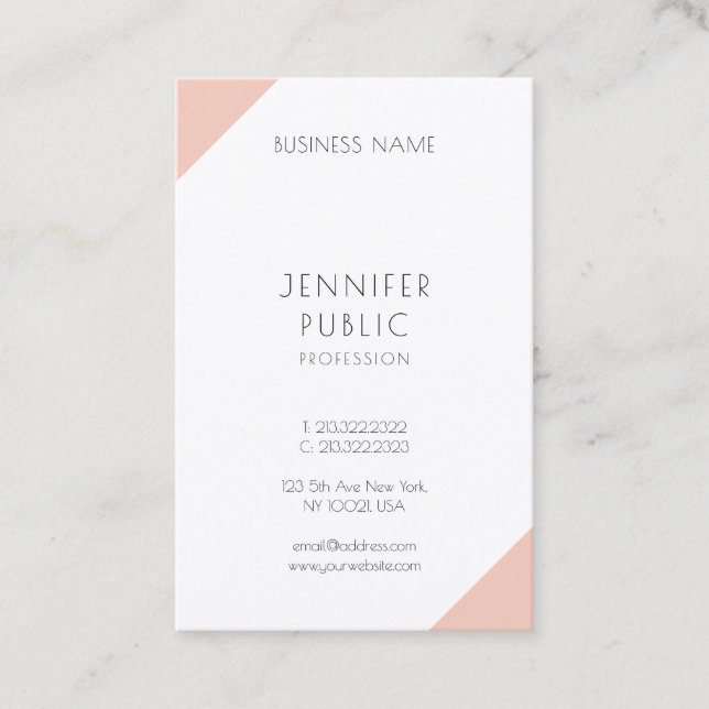 Elegant Minimalist Template Modern Vertical Business Card (Front)