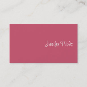 Elegant Minimalist Template Red Modern Simple Business Card