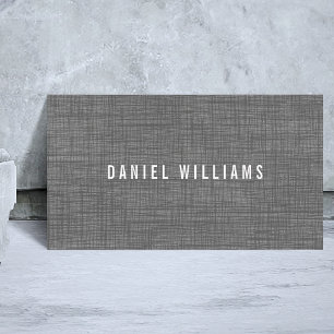Elegant Minimalist Texture Grey White Consultant Business Card