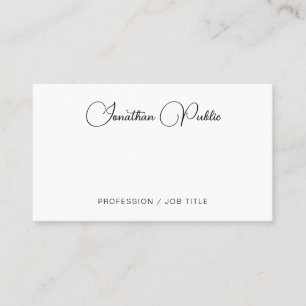 Elegant Minimalist Typography Template Modern Business Card