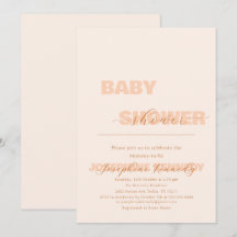 Elegant Minimalist Warm Gender Neutral Baby Shower