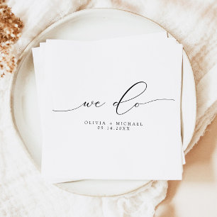 Elegant Minimalist We Do Wedding Napkin