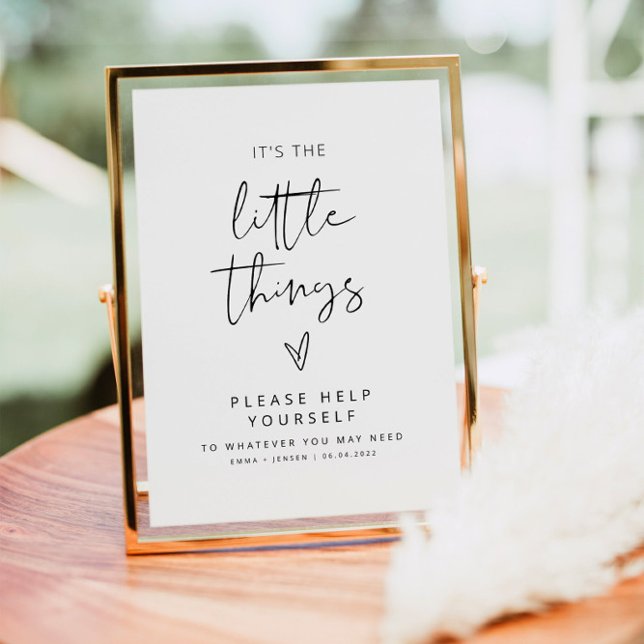 Elegant Minimalist Wedding Bathroom Basket Sign (Creator Uploaded)