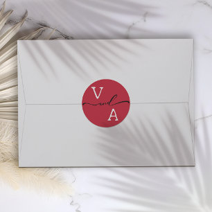 Elegant Minimalist Wedding Classic Round Sticker