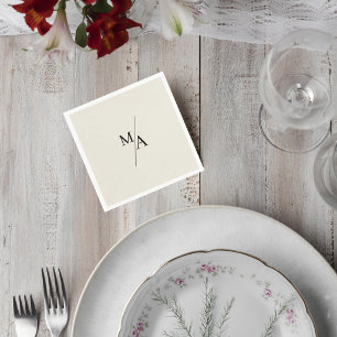 Elegant Minimalist Wedding Cocktail Napkin