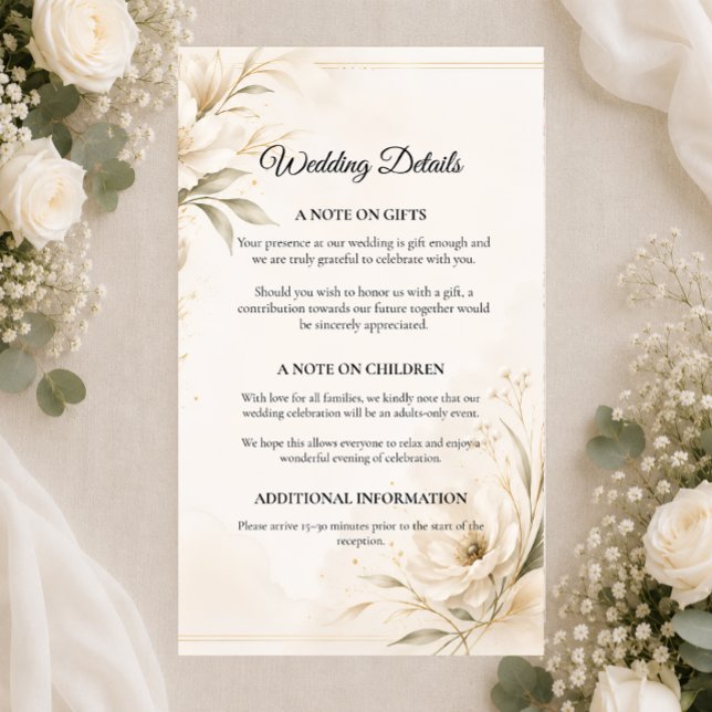 Elegant Minimalist Wedding Enclosure Card (Creator Uploaded)