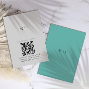 Elegant minimalist wedding enclosure card