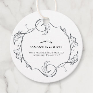 Elegant Minimalist Wedding Favour Tag
