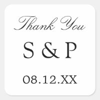 Elegant Minimalist Wedding Favour Thank You