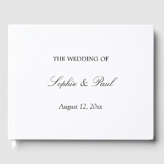 Elegant Minimalist Wedding Guest Book