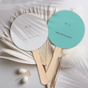 Elegant minimalist wedding hand fan