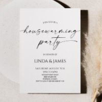 Elegant Minimalist Wedding Housewarming Party