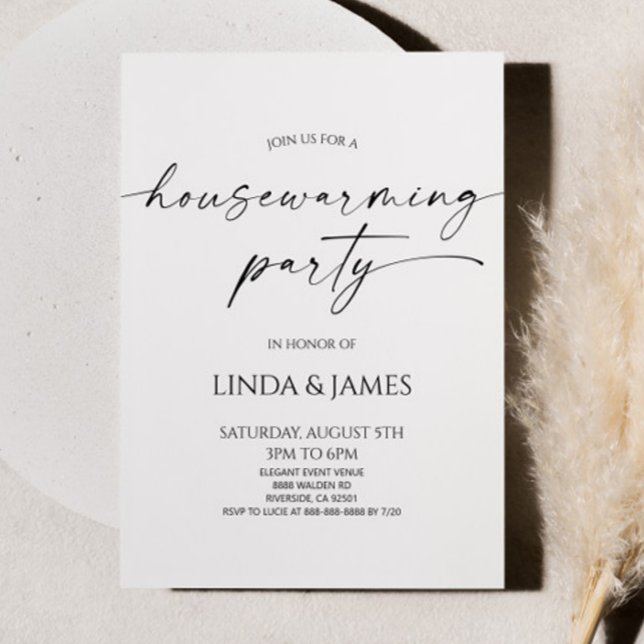 Elegant Minimalist Wedding Housewarming Party Invitation (Creator Uploaded)