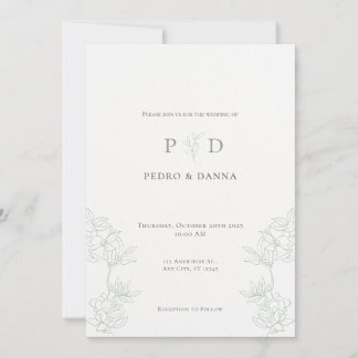 Elegant Minimalist Wedding Invitation
