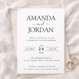 Elegant Minimalist Wedding Invitation
