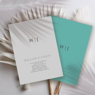 Elegant minimalist wedding invitation