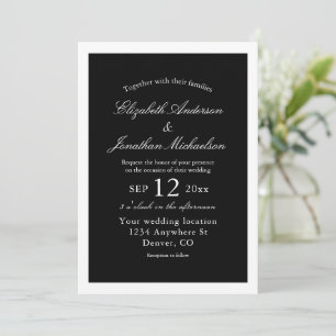 Elegant Minimalist Wedding Invitation