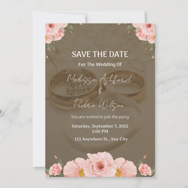 Elegant Minimalist Wedding Invitation (Front)
