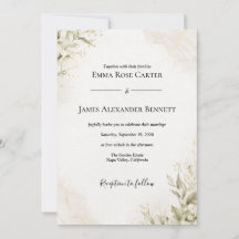 Elegant Minimalist Wedding Invitation