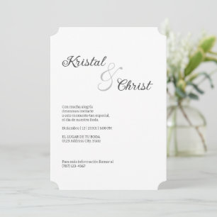 Elegant Minimalist Wedding Invitation