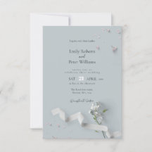 Elegant minimalist wedding invitation