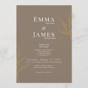 Elegant Minimalist Wedding Invitation Modern