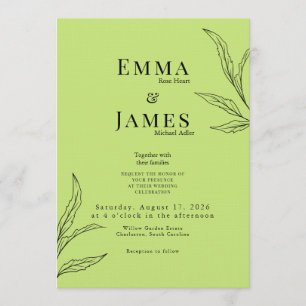 Elegant Minimalist Wedding Invitation Modern