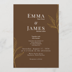 Elegant Minimalist Wedding Invitation Modern