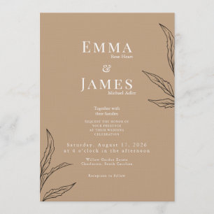 Elegant Minimalist Wedding Invitation Modern