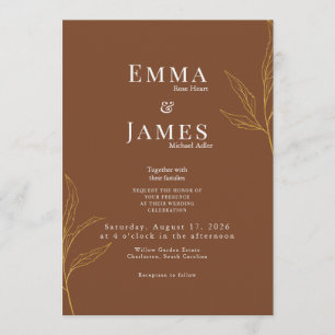 Elegant Minimalist Wedding Invitation Modern
