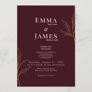 Elegant Minimalist Wedding Invitation Modern