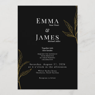 Elegant Minimalist Wedding Invitation Modern