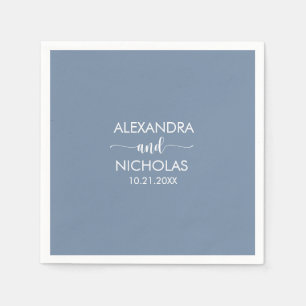 Elegant Minimalist Wedding Napkin with Custom Name
