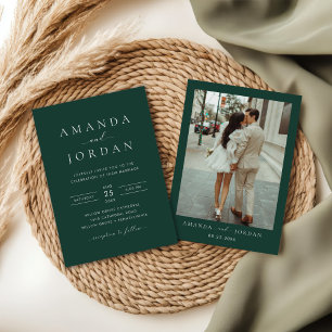 Elegant Minimalist Wedding Photo Invitation