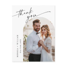Elegant Minimalist Wedding Photo Thank You