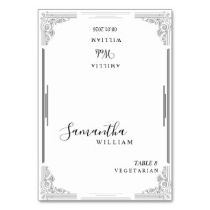 Elegant Minimalist Wedding Place Card